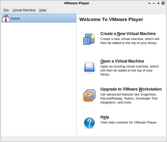 VMware Player: main window